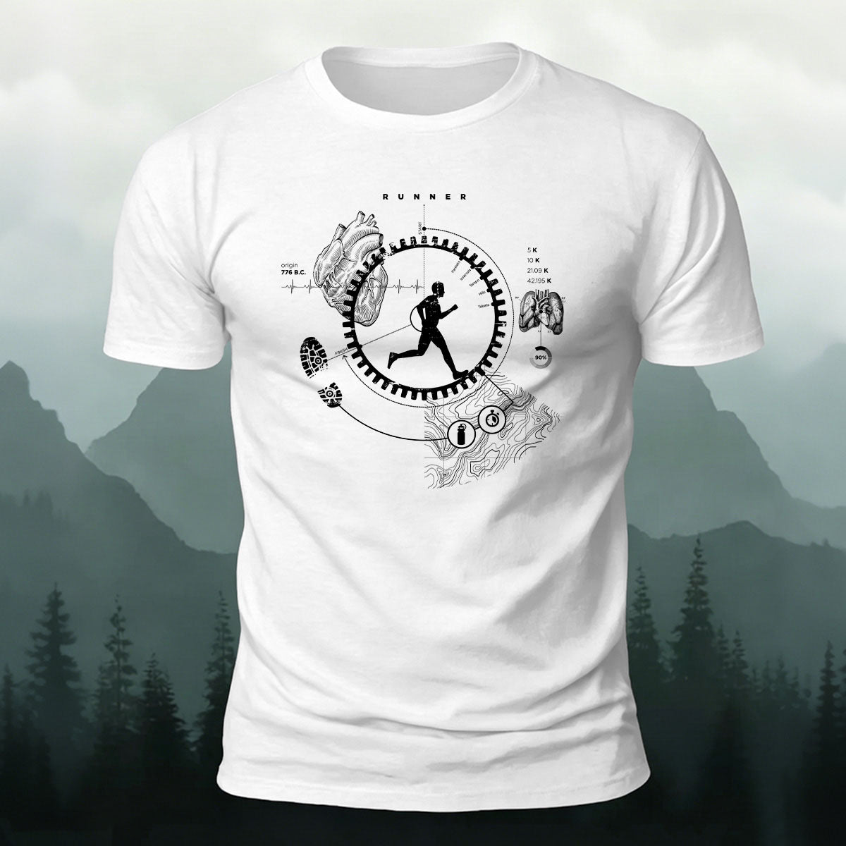 Life Is Movement Printed Casual Cotton T-Shirt