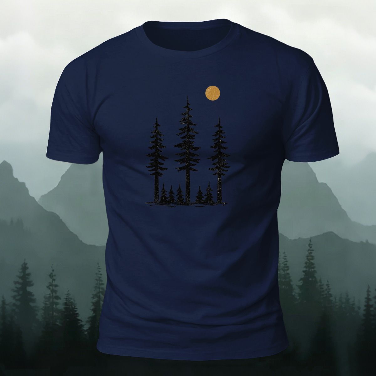 Outdoor Camping Natural Style Breathable Cotton T-Shirt
