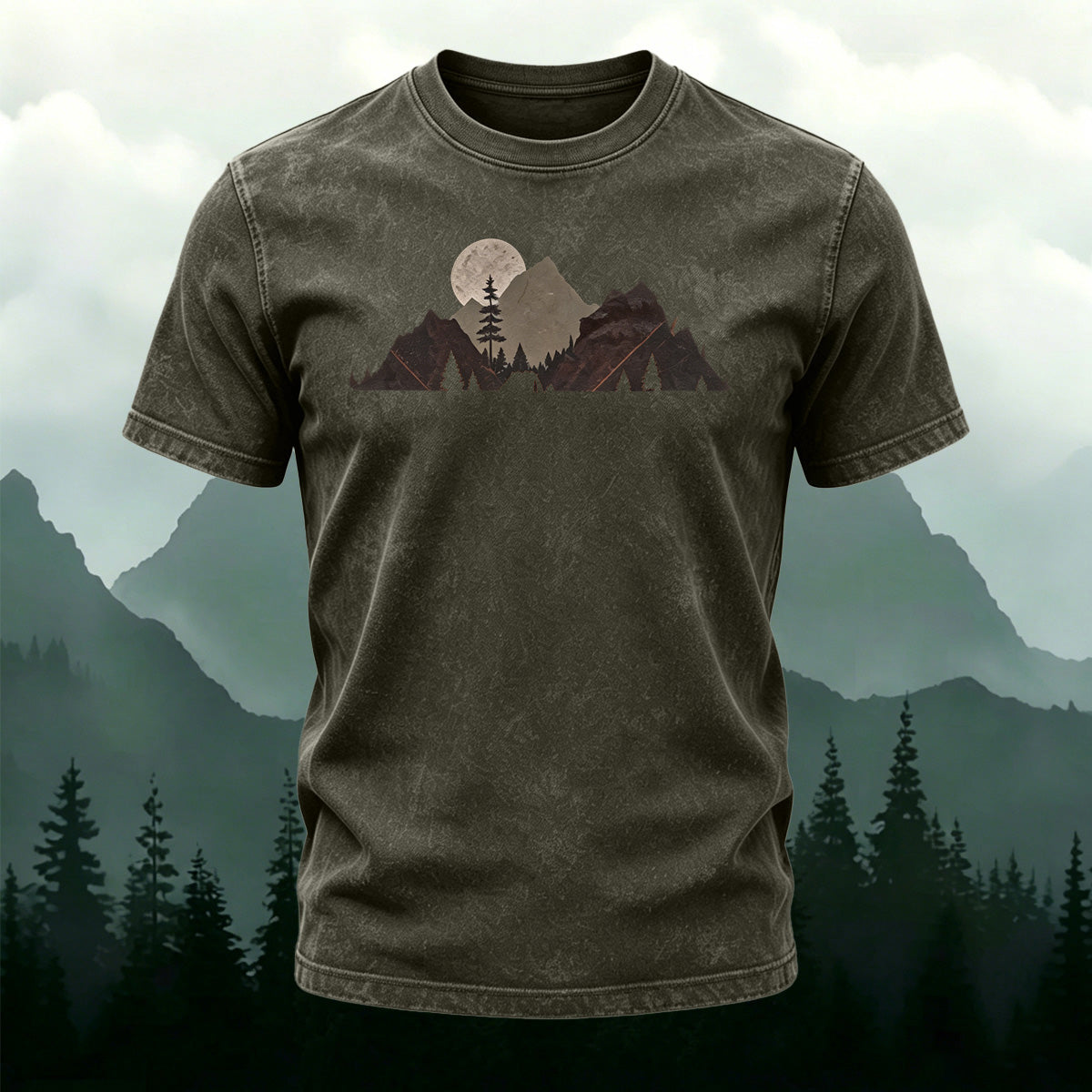 Mountain Natural Outdoor Washed Cotton Tee