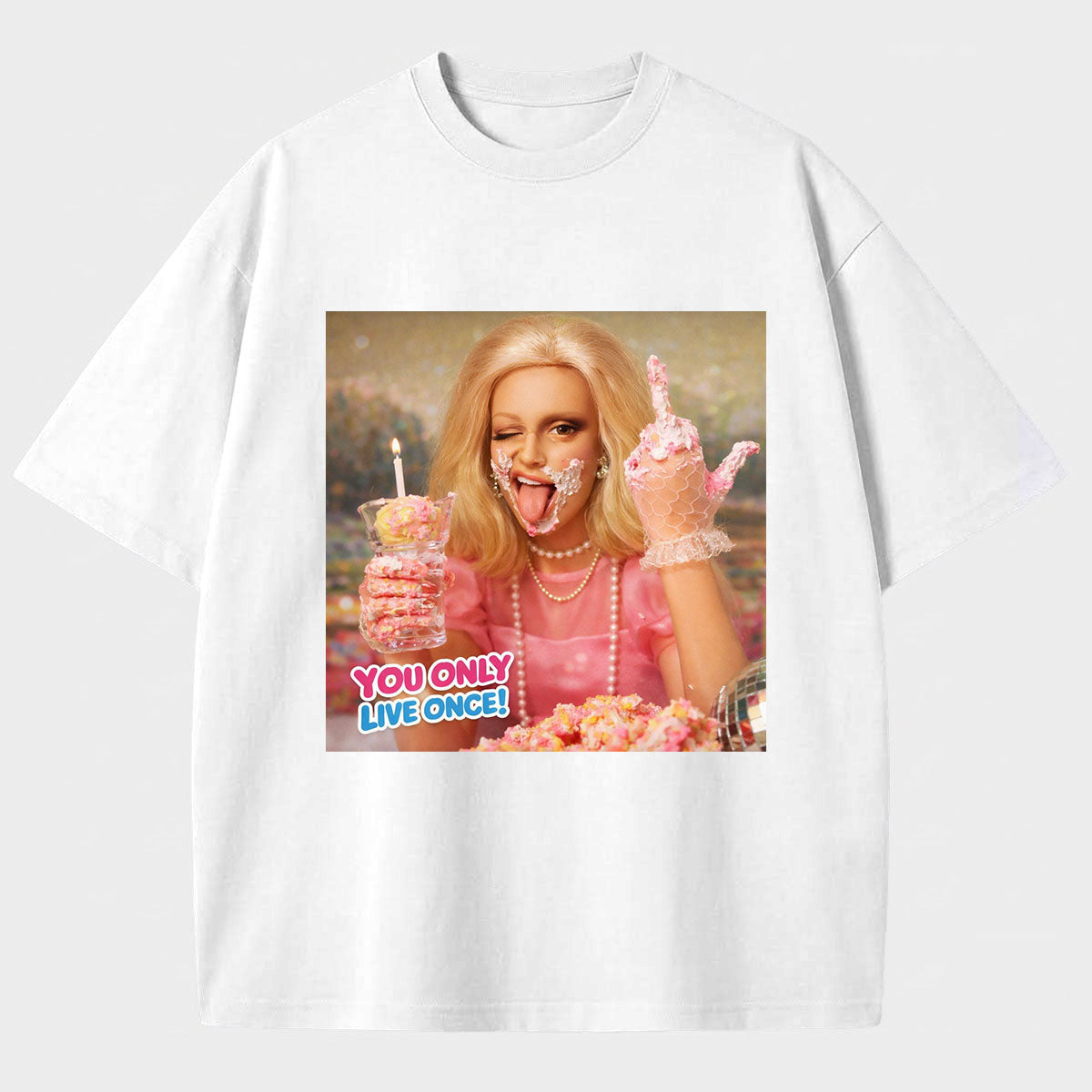 Meme You Only Live Once Cotton Printed T-Shirt