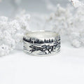Forest Wolf Pack Retro Creative Fashion Ring