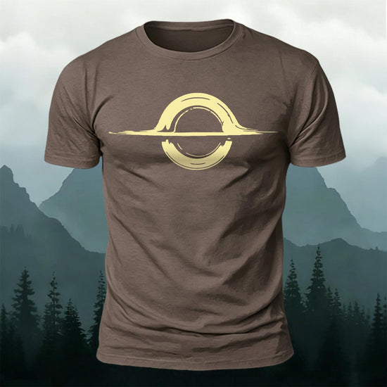 Abstract Sun Moon Graphic Minimalist Premium Cotton Tee CO