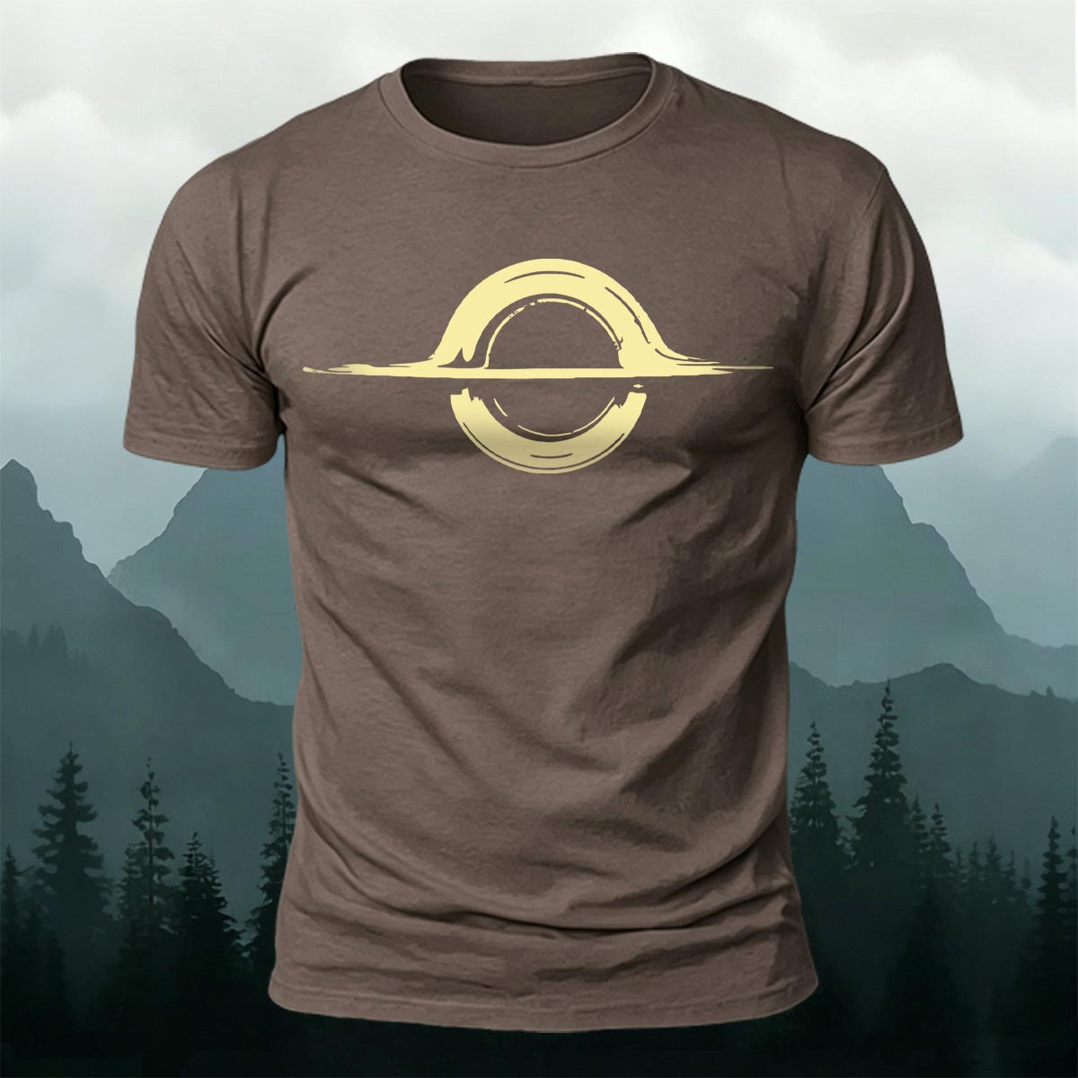 Abstract Sun Moon Graphic Minimalist Premium Cotton Tee CO