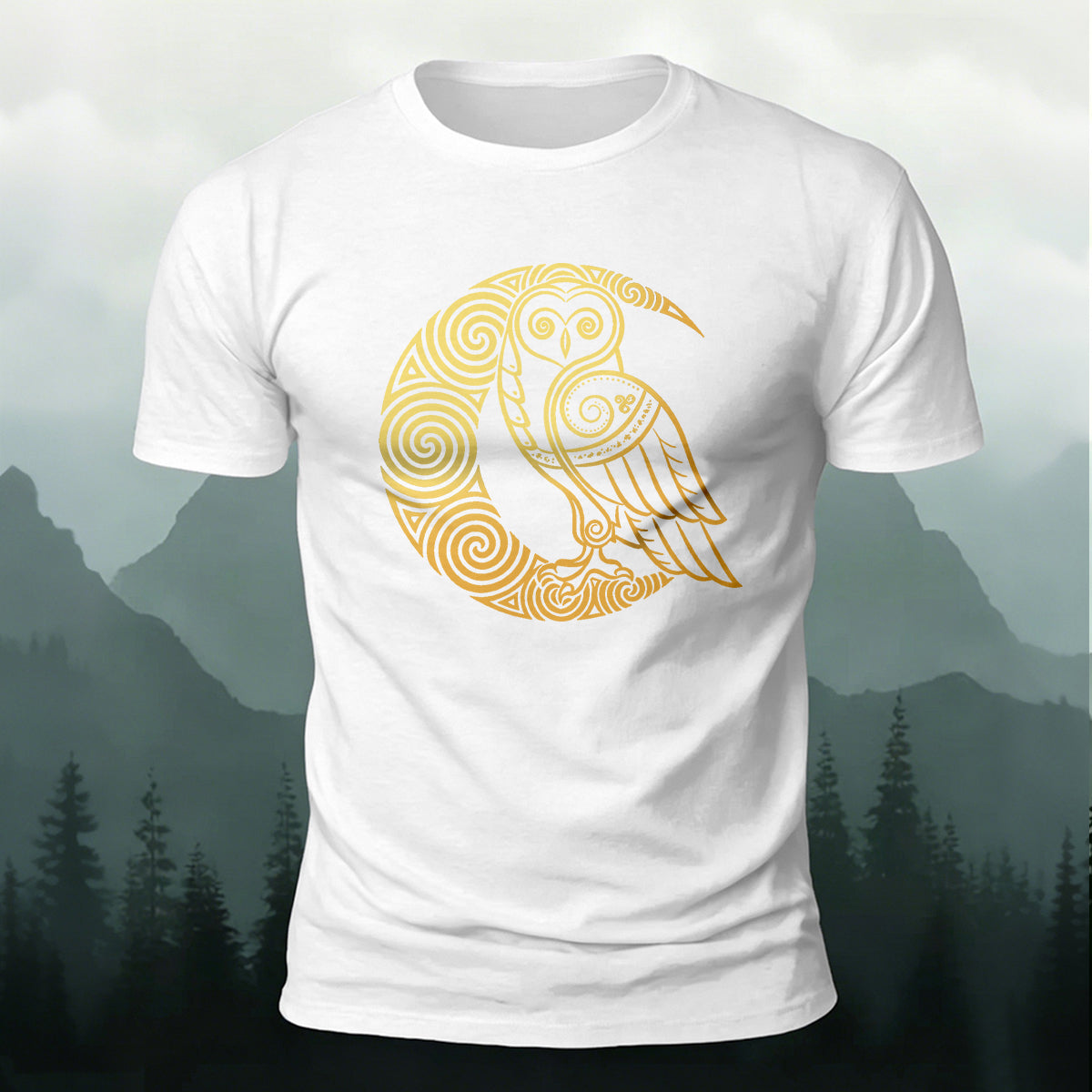 Cartoon Bird Pattern Breathable Material Casual T-shirt White