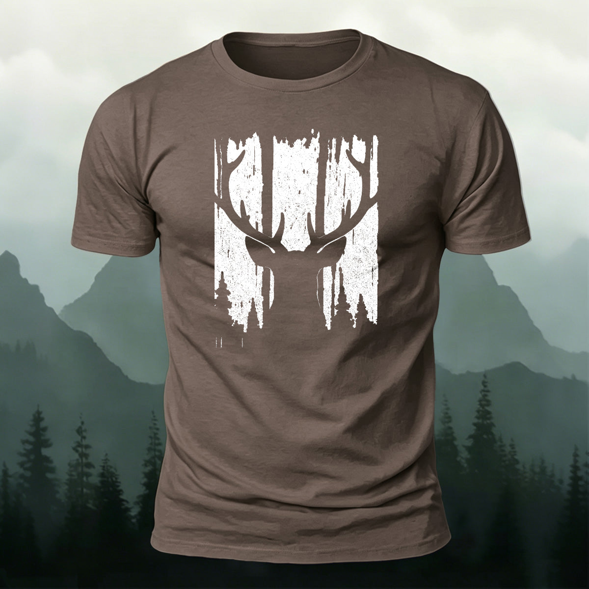 Moose Print Fashion Premium Cotton Casual T-Shirt CO