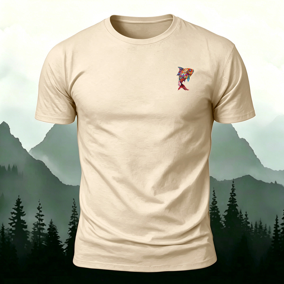 Colorful Fish Minimalist Fashion Skin-Friendly T-Shirt