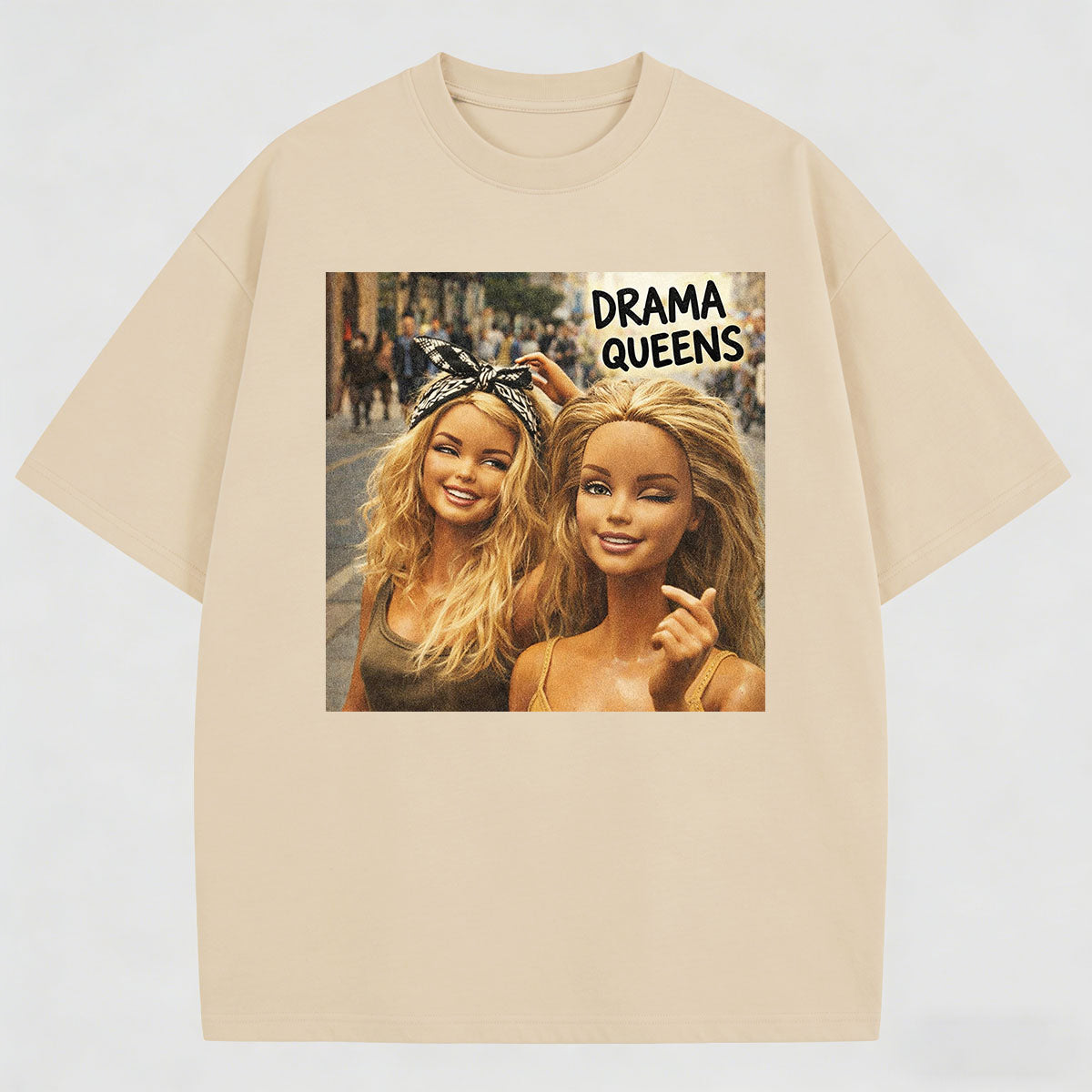 Meme Drama Queens Print Cotton T-Shirt