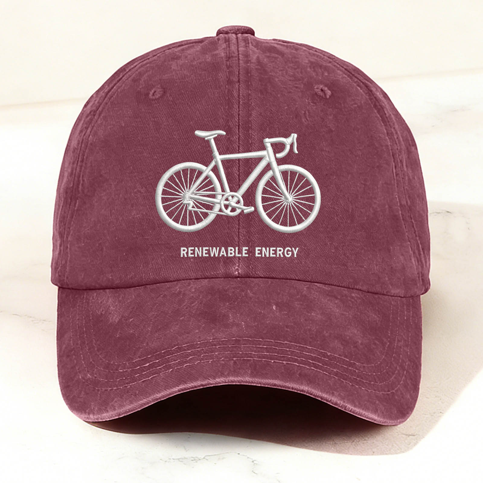 Bicycle Graphic Embroidery Casual Trendy Cap
