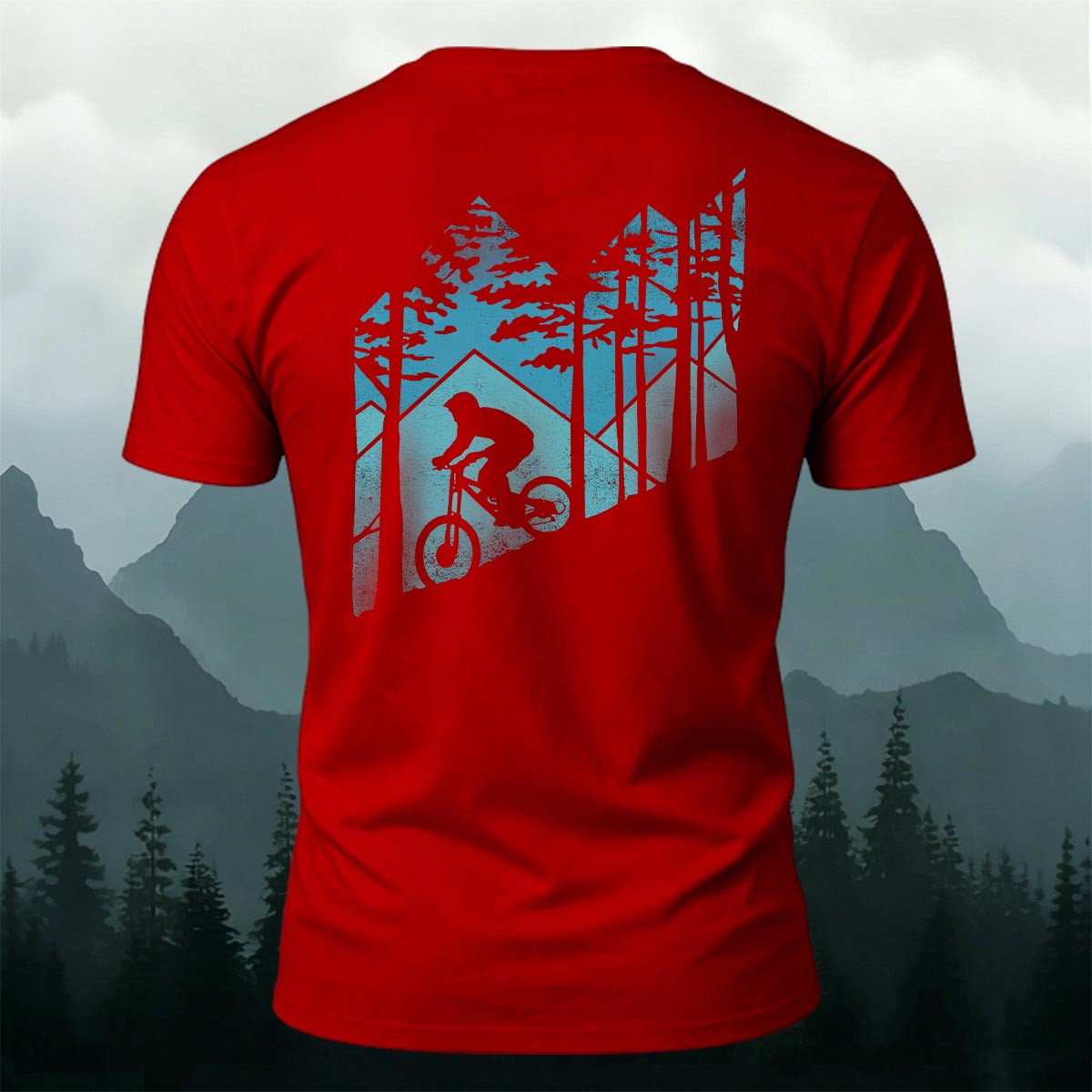 Casual Cycling Print Soft-Touch Cotton T-Shirt