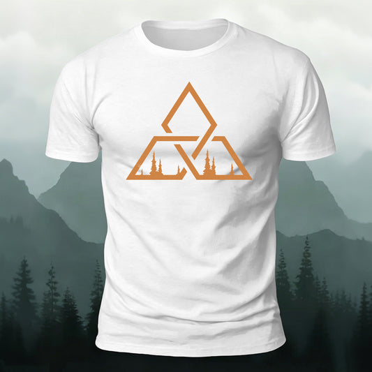 Geometric Pattern Minimalist Soft-touch Feel T-shirt