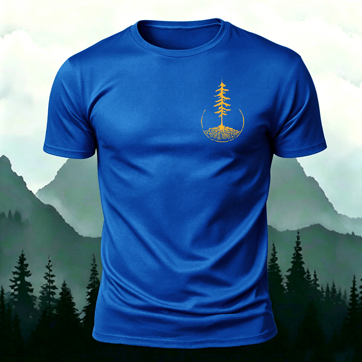 Minimalist Tree Pattern Casual Breathable T-Shirt