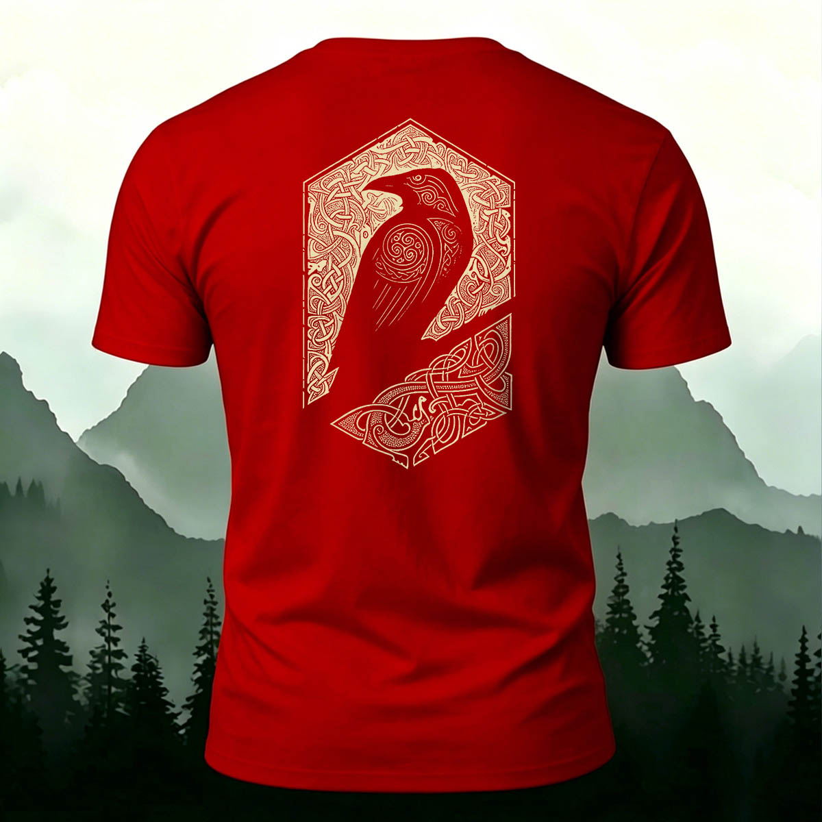 Mystic Totem Bird Casual Premium Cotton T-Shirt