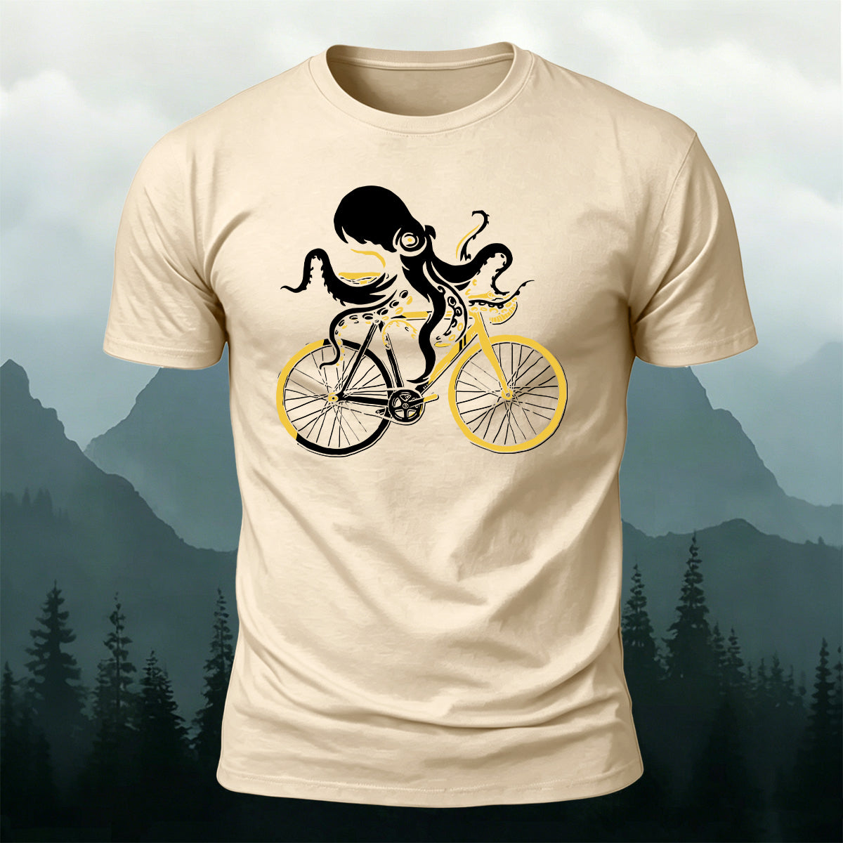 Fun Octopus Cycling Casual Breathable T-Shirt