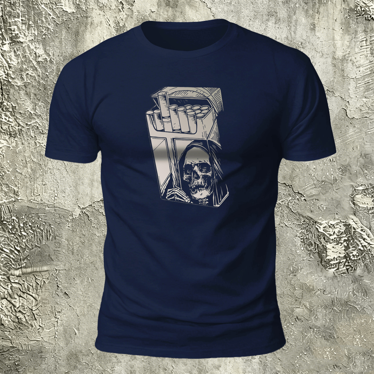 Vintage Cigarette Case Skull Street Fashion T-Shirt