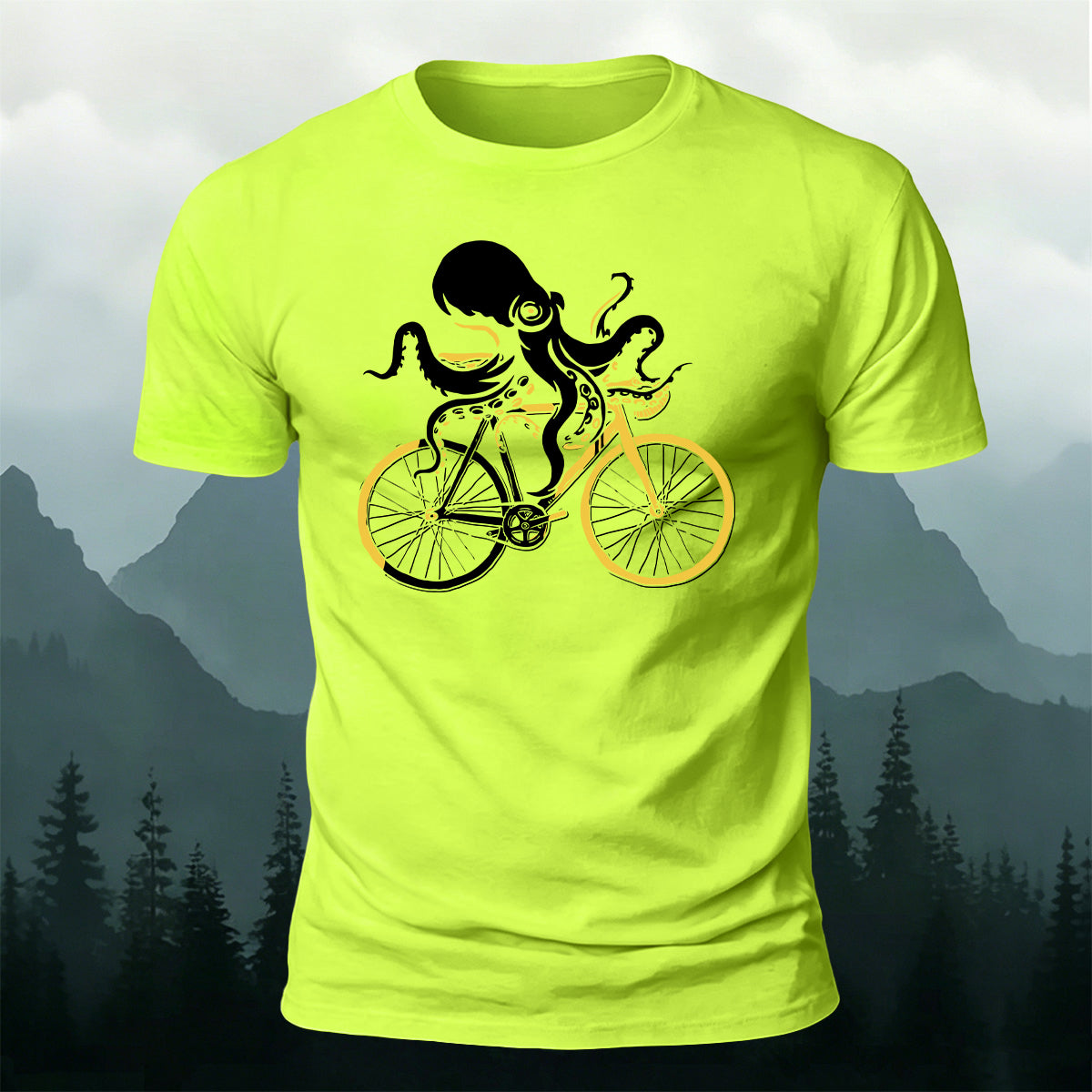 Fun Octopus Cycling Casual Breathable T-Shirt