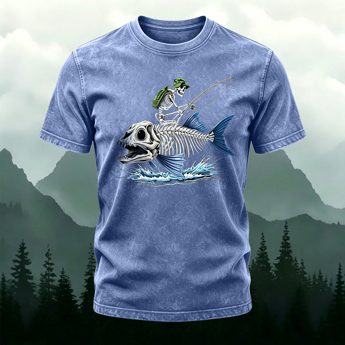 Hobby Fishing Print Fashion Ultra-soft Fabric T-Shirt