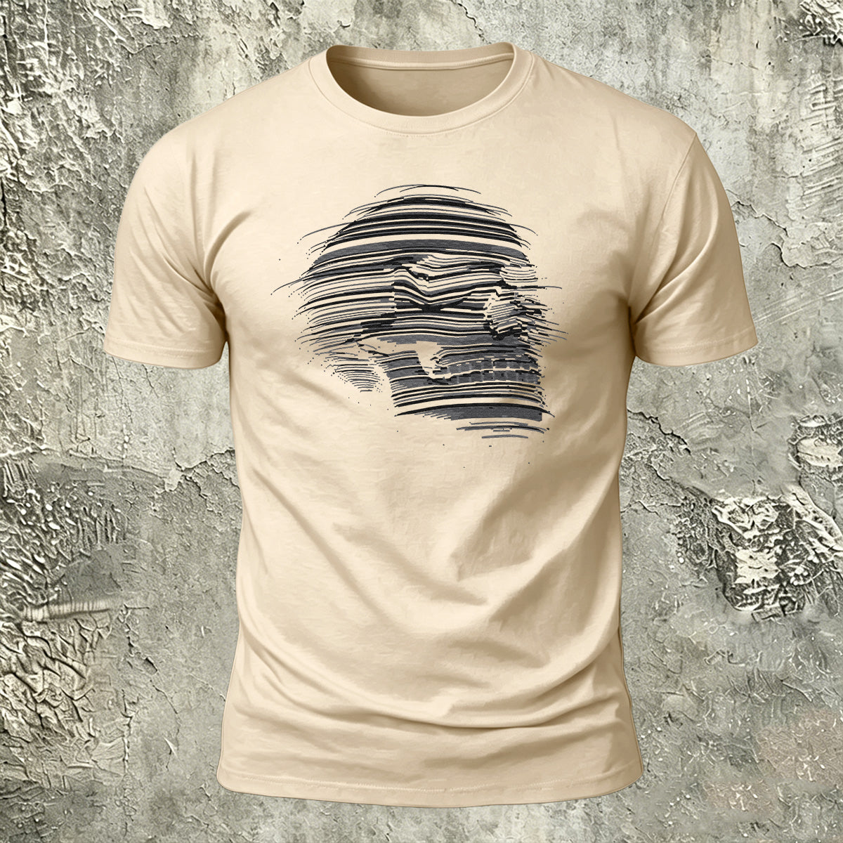 Skull-Print Cotton Casual Versatile T-Shirt