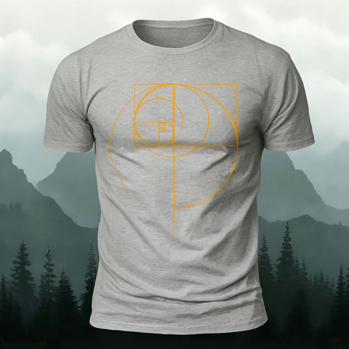 Fun Lines Pattern Minimalist Style Skin-friendly T-shirt Grey