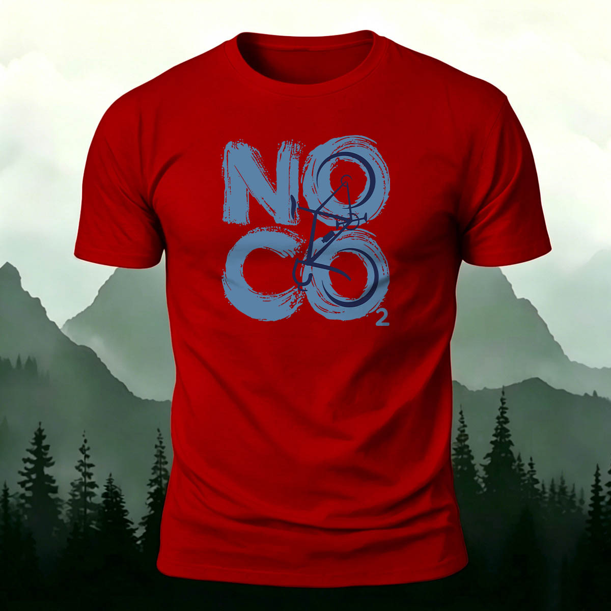 Cotton NOCO2 Letter Print Outdoor Cycling T-Shirt