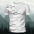 Minimalist Data Stream Skin-Friendly Round Neck T-Shirt