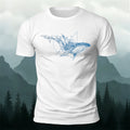 Whale-Print Design Casual 100% Cotton T-Shirt