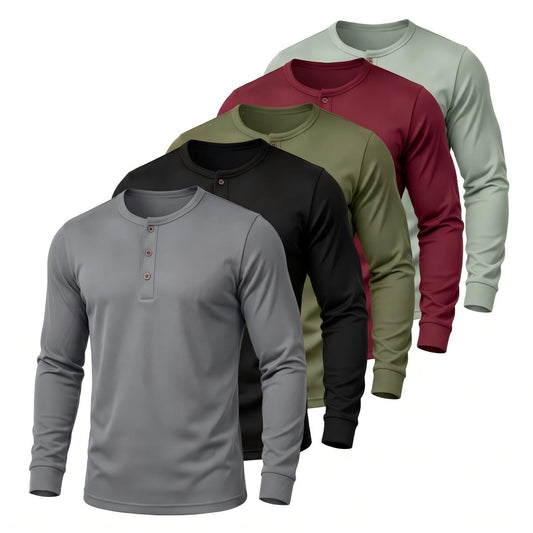 Solid Casual Men Henley Shirt