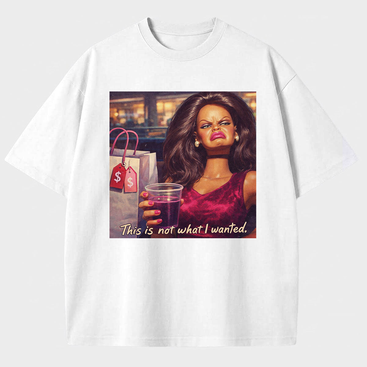 Meme Not wants  printed pattern cotton T-shirt