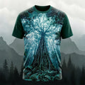 Mysterious Ancient Tree Print Casual Fashion T-Shirt