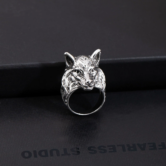 Vintage Wolf Head Hip Hop Cool Animal Ring