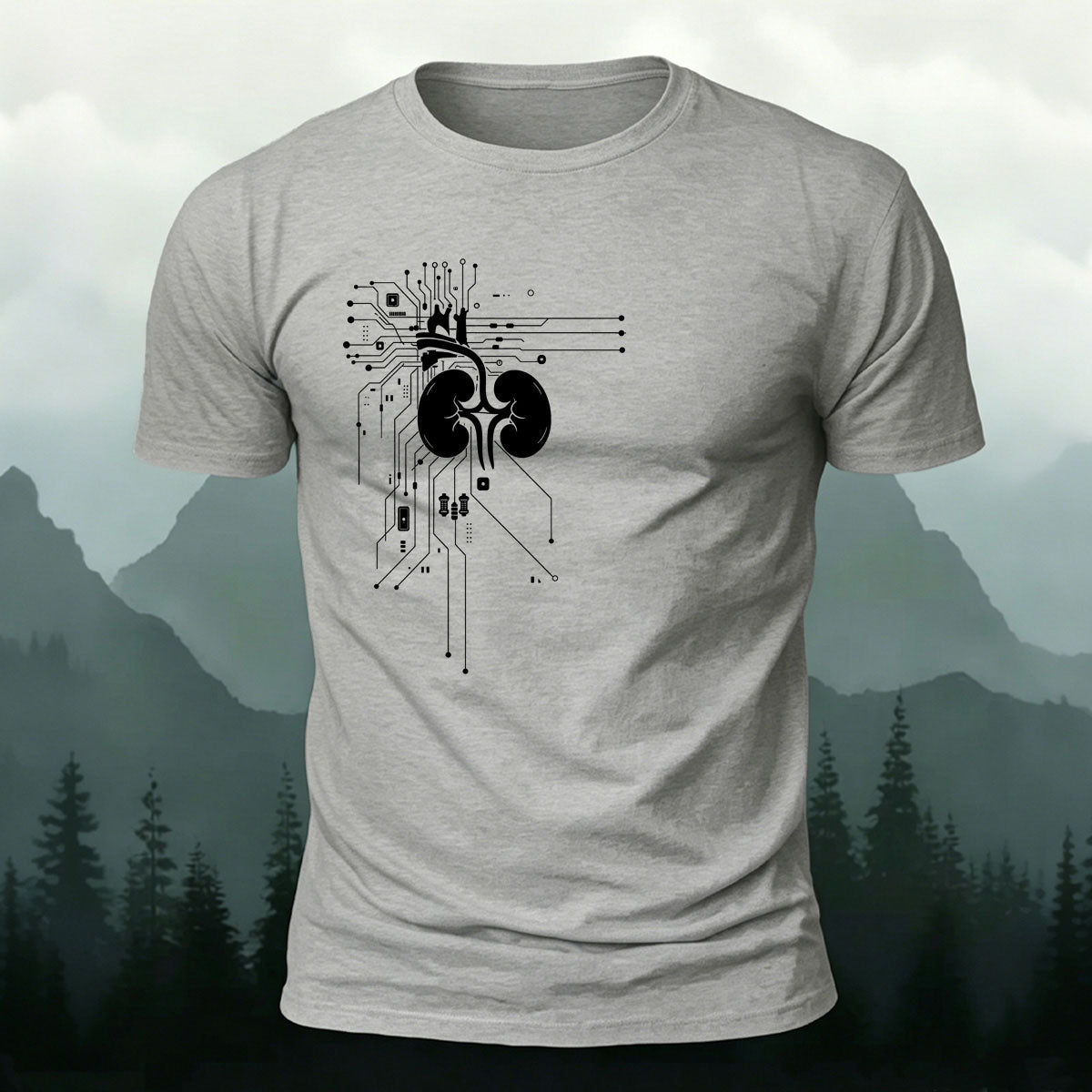 Kidney Chip Graphic Cyberpunk Premium Cotton Tee