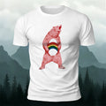 Angry Brown Bear Print Versatile Outdoor T-Shirt