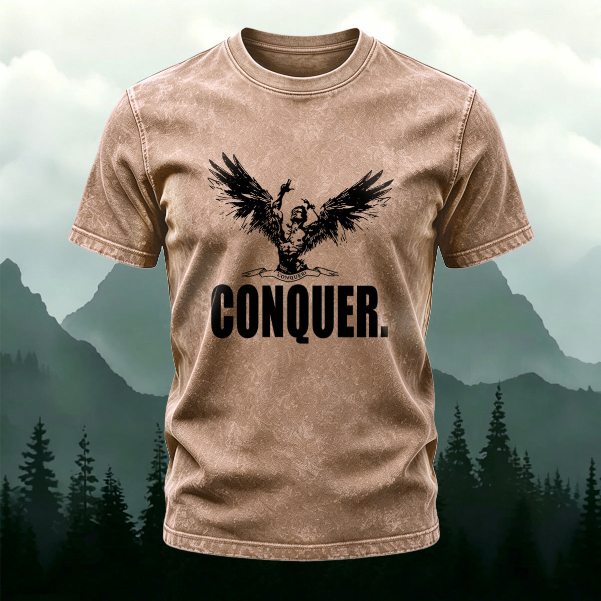 Minimalist Style Trendy Washed Cotton Casual T-Shirt