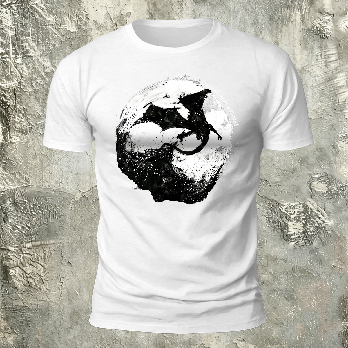 Dark Bat Print Cotton Casual T-Shirt
