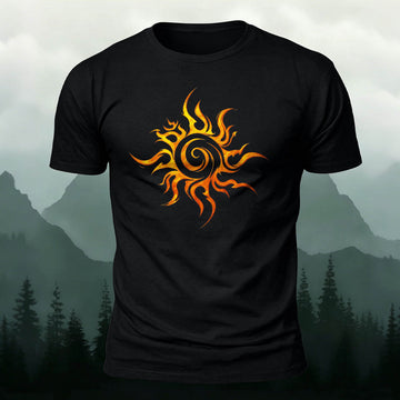 Minimalist Sun Totem Casual Breathable T-Shirt