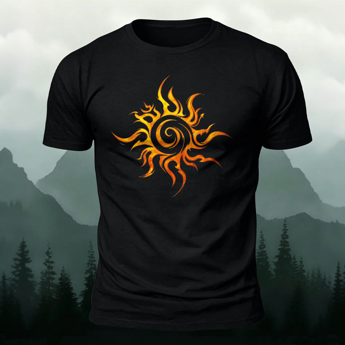 Minimalist Sun Totem Casual Breathable T-Shirt