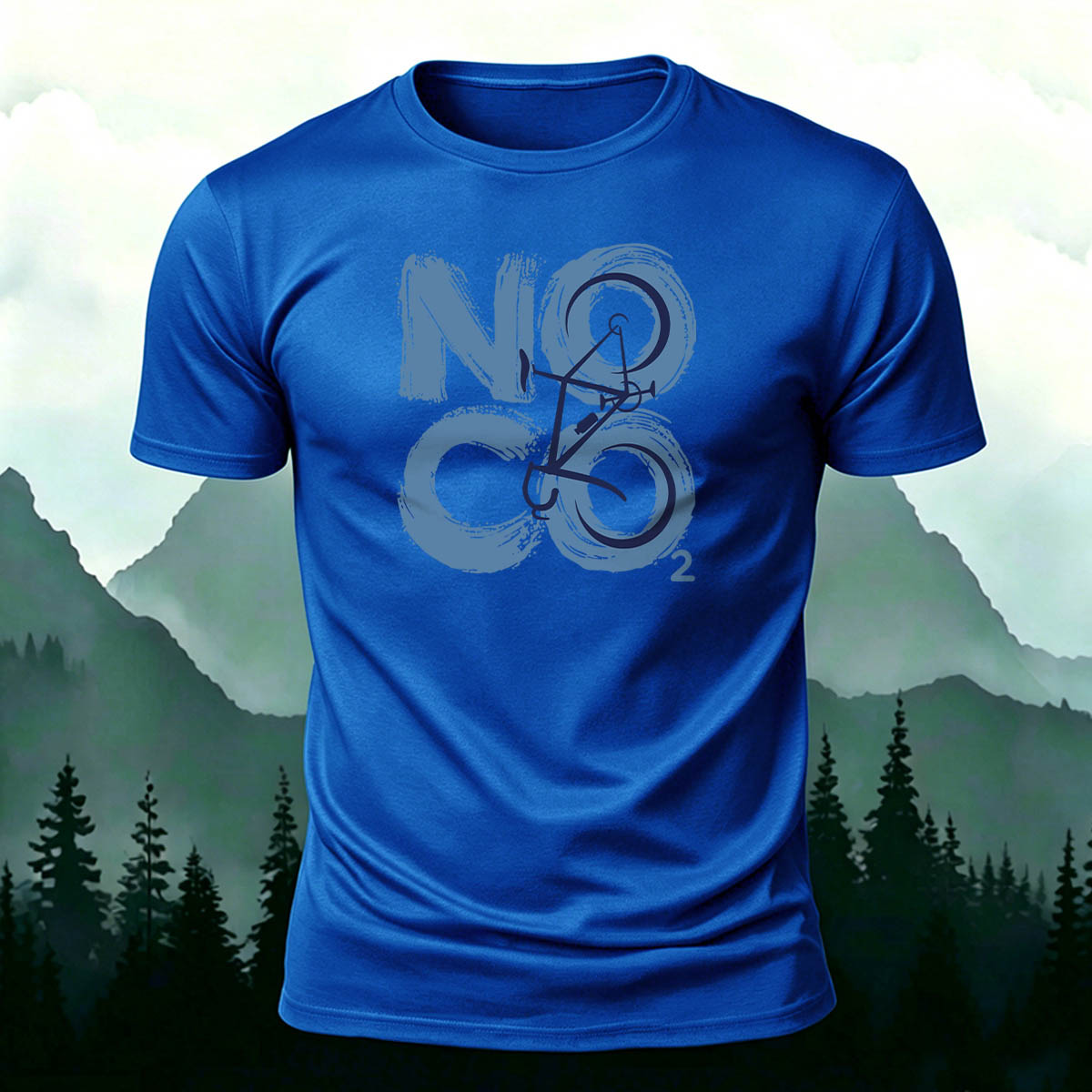 Cotton NOCO2 Letter Print Outdoor Cycling T-Shirt