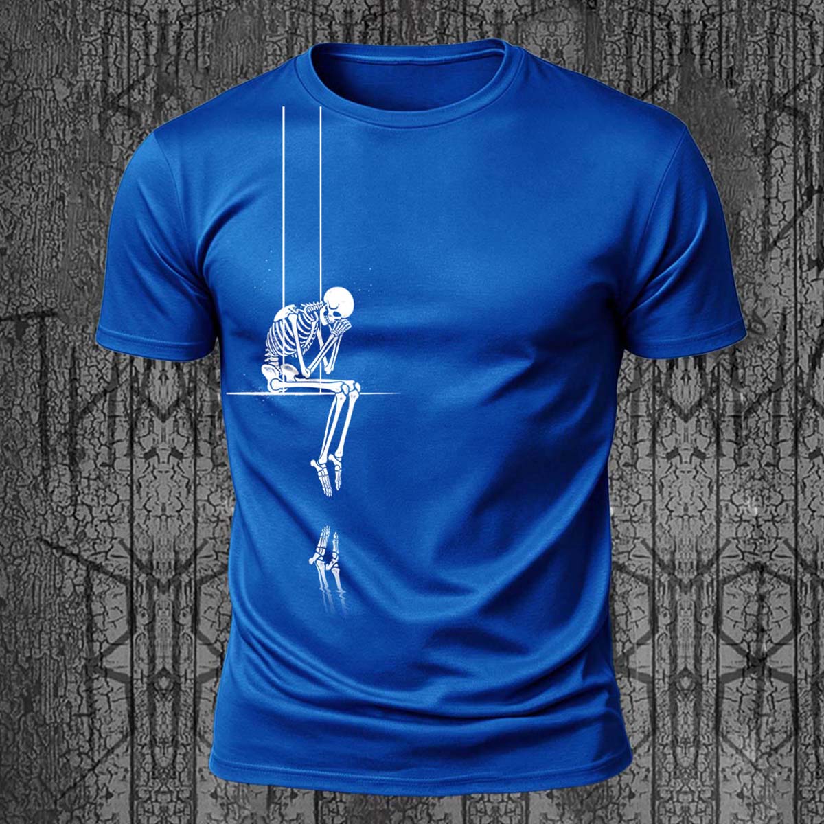 Creative Skull Print Trendy Premium Cotton T-Shirt