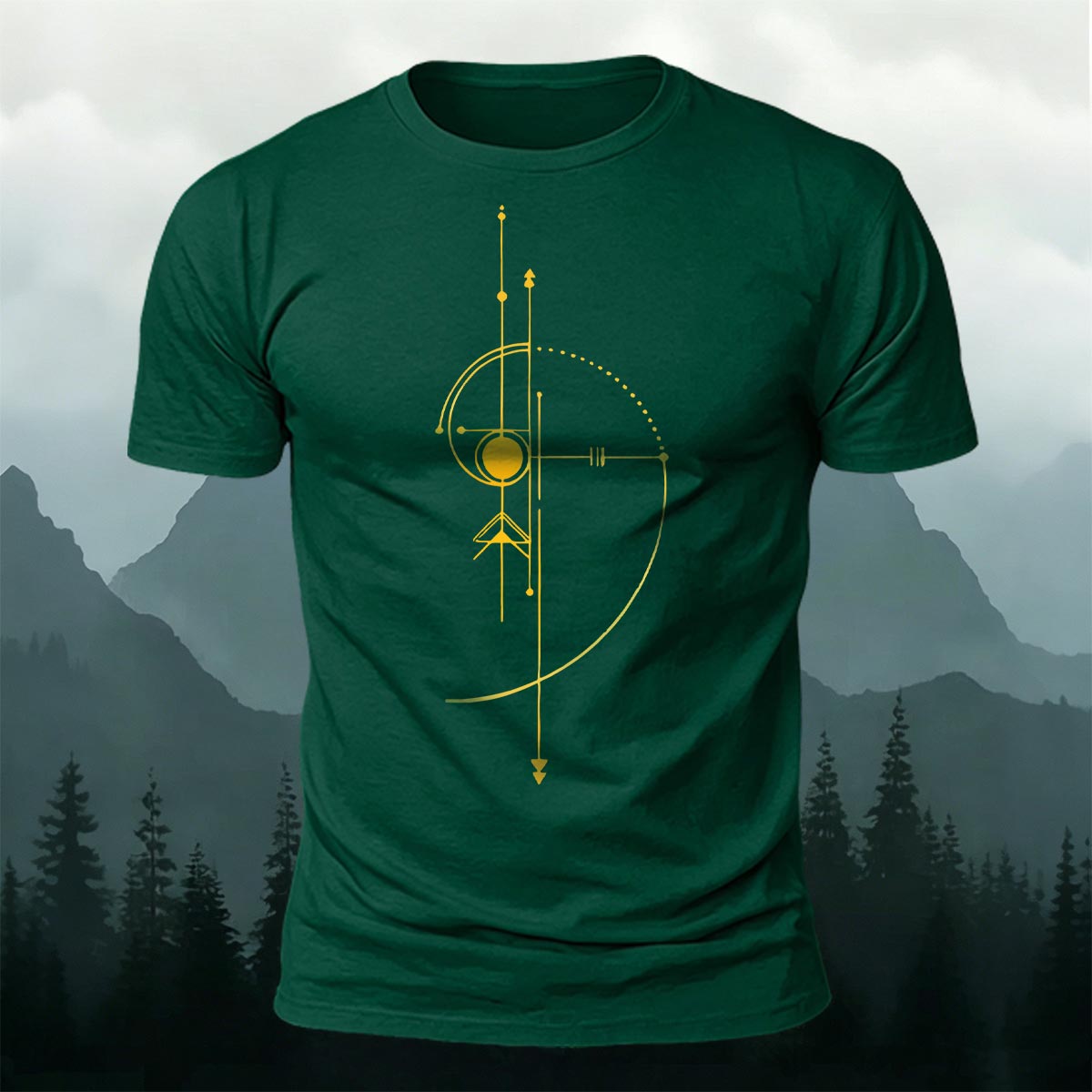 Abstract Geometric Line Casual Breathable Tee