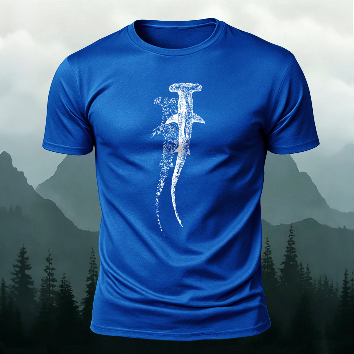 Hammerhead Shark Animal Print Skin-Friendly T-Shirt