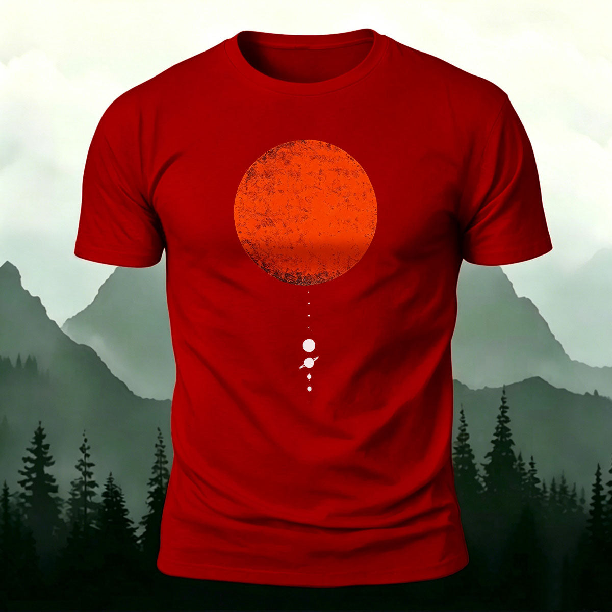 Beautiful Planet Minimalist Pattern Breathable cotton T-Shirt