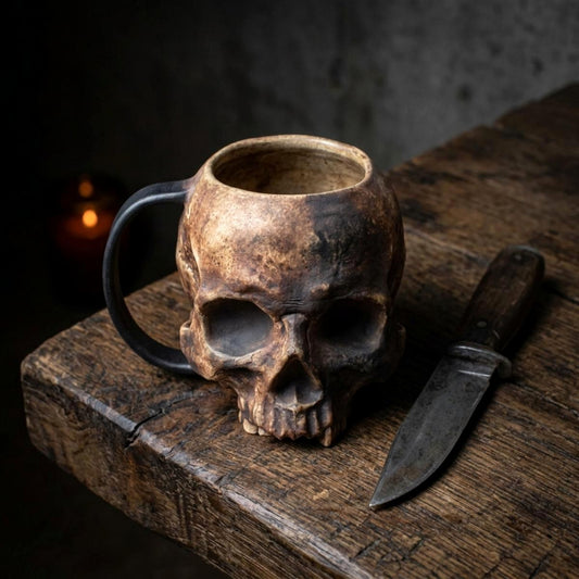 Resin Vintage Skull Decorative Mug