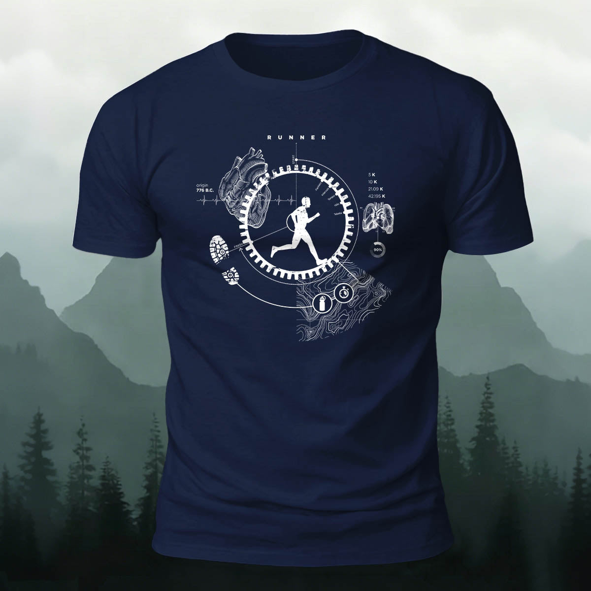 Life Is Movement Printed Casual Cotton T-Shirt