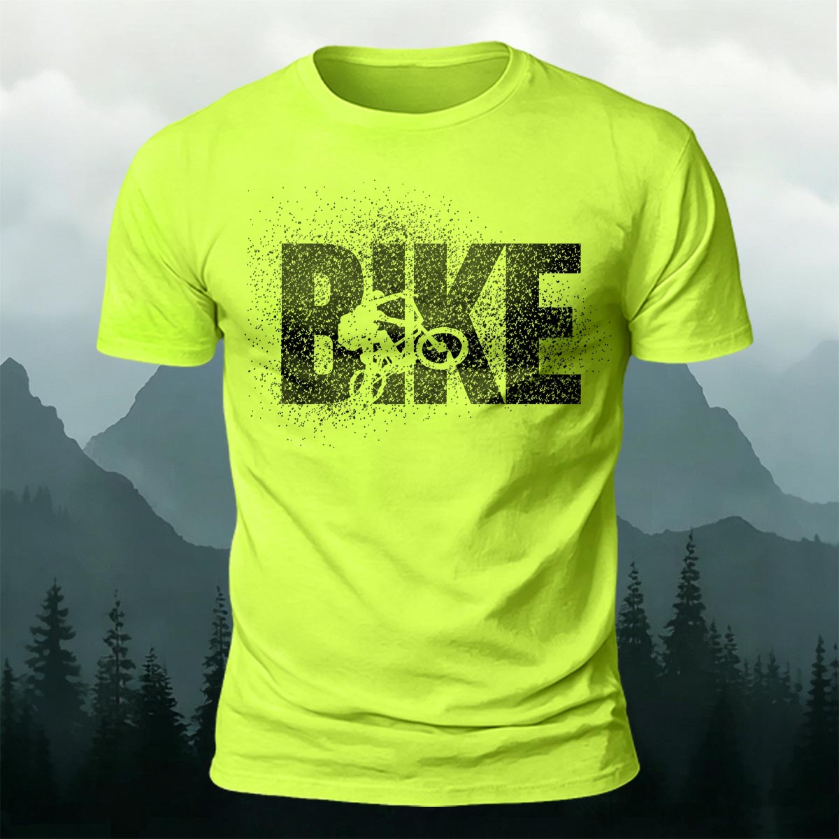 Bike Letter Print fashionable Breathable Material T-Shirt