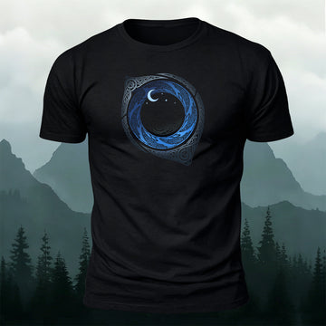 Spiral Mythical Totem Print Casual Cotton T-Shirt
