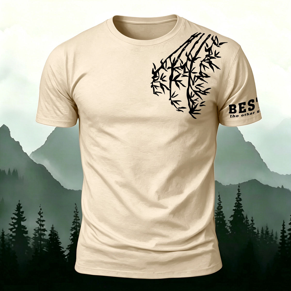 Bamboo Letter Minimalist Fashion Premium Cotton Tee
