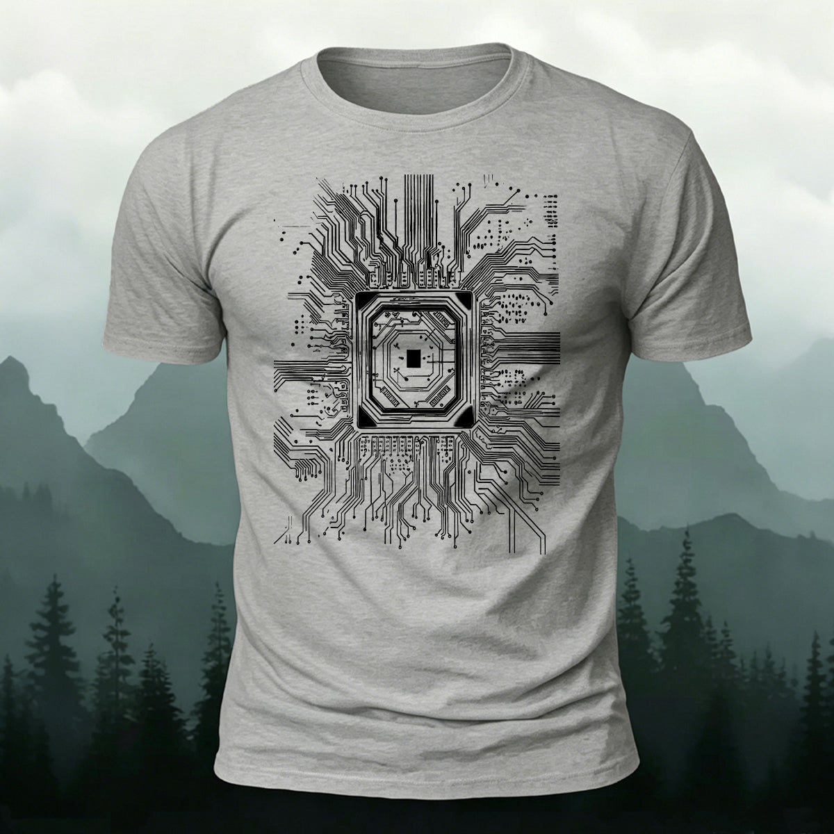 Circuit Board Personalized Breathable Short-sleeve T-shirt