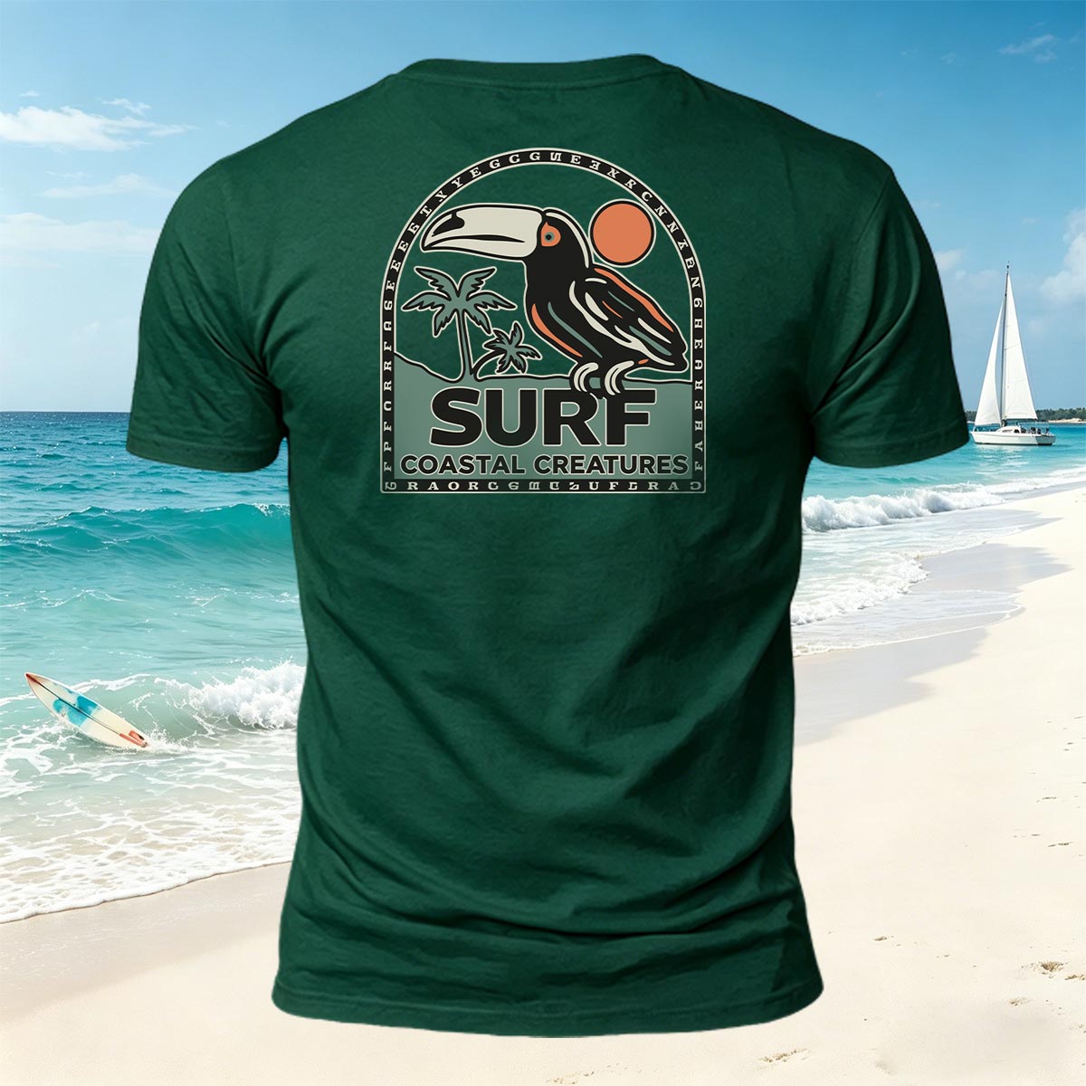 Toucan Tropical Coastal Casual Breathable T-Shirt