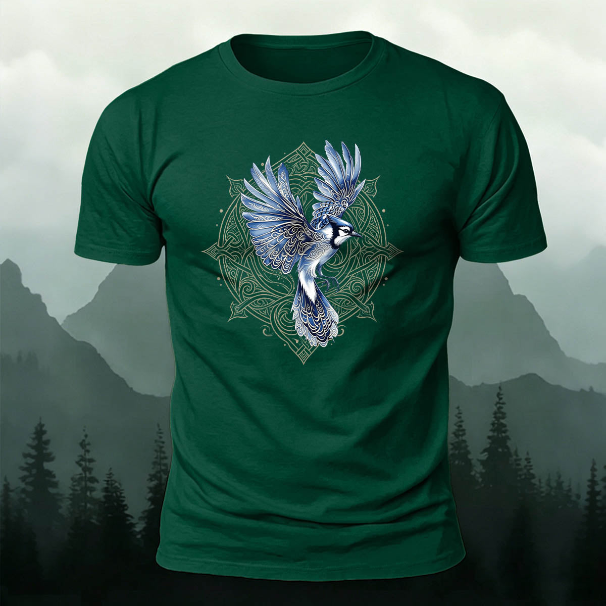 Artistic Bird Graphic Casual Skin-Friendly T-Shirt