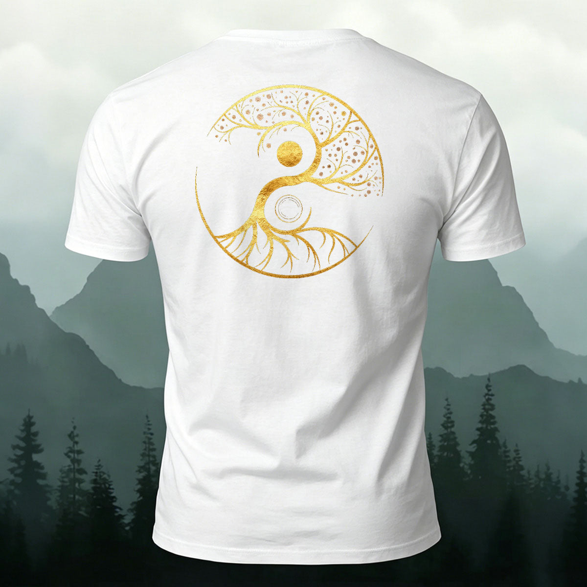 Yin Yang Tree of Life Breathable Crew Neck T-Shirt