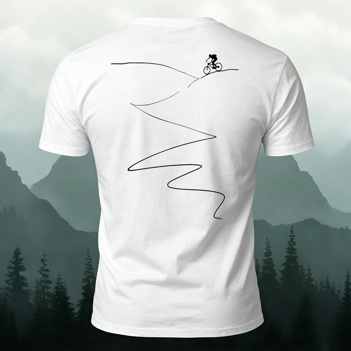 Cycling Simple Line Breathable Crew Neck T-Shirt